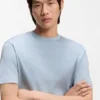 Regular-fit T-shirt in mercerized cotton