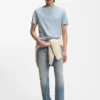 Regular-fit T-shirt in mercerized cotton