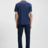 Regular-fit T-shirt in mercerized cotton