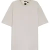 Regular-fit T-shirt in micro-patterned mercerized cotton