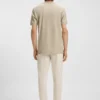 Regular-fit T-shirt in structured cotton