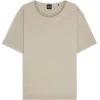 Regular-fit T-shirt with stretch-silk front