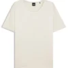 Regular-fit T-shirt with stretch-silk front
