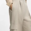 Regular-fit trousers in a herringbone linen blend