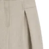 Regular-fit trousers in a herringbone linen blend