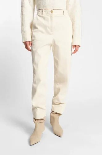 Regular-fit trousers in cotton-blend corduroy