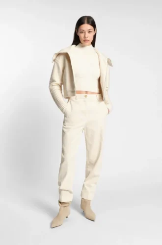 Regular-fit trousers in cotton-blend corduroy
