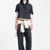 Regular-fit trousers in lightweight denim with drawstring waist Regular-fit trousers in lightweight denim with drawstring waist