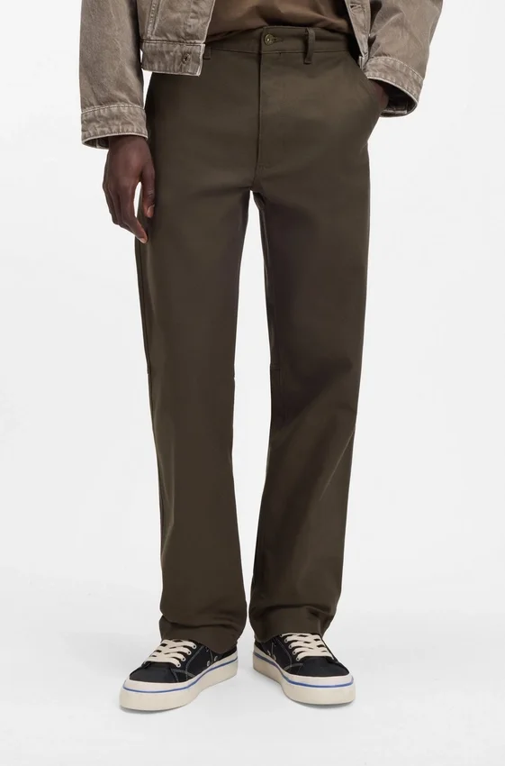 Regular-fit trousers in stretch-cotton canvas Regular-fit trousers in stretch-cotton canvas