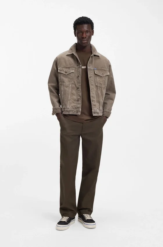 Regular-fit trousers in stretch-cotton canvas Regular-fit trousers in stretch-cotton canvas