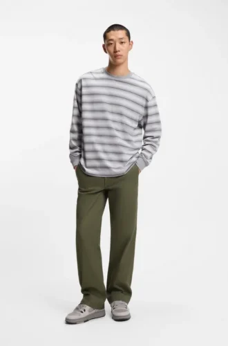 Regular-fit trousers in stretch-cotton canvas