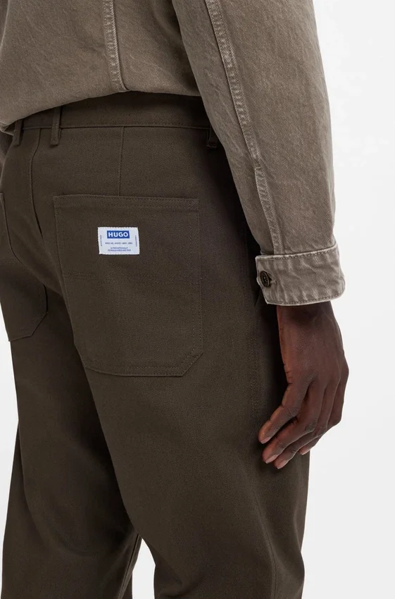 Regular-fit trousers in stretch-cotton canvas Regular-fit trousers in stretch-cotton canvas