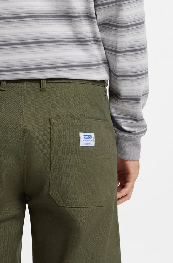 Regular-fit trousers in stretch-cotton canvas Regular-fit trousers in stretch-cotton canvas