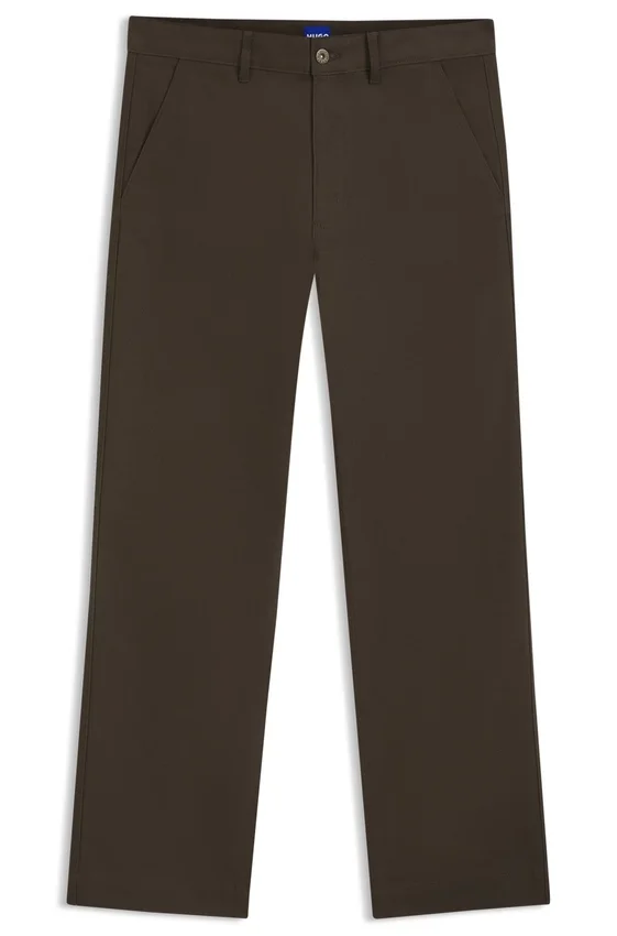 Regular-fit trousers in stretch-cotton canvas Regular-fit trousers in stretch-cotton canvas