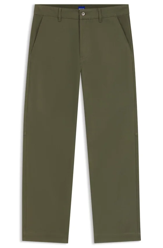 Regular-fit trousers in stretch-cotton canvas Regular-fit trousers in stretch-cotton canvas