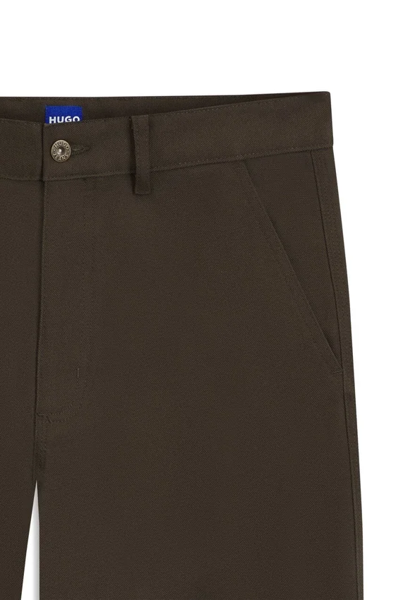 Regular-fit trousers in stretch-cotton canvas Regular-fit trousers in stretch-cotton canvas