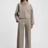 Regular-fit trousers in stretch-wool sharkskin Regular-fit trousers in stretch-wool sharkskin