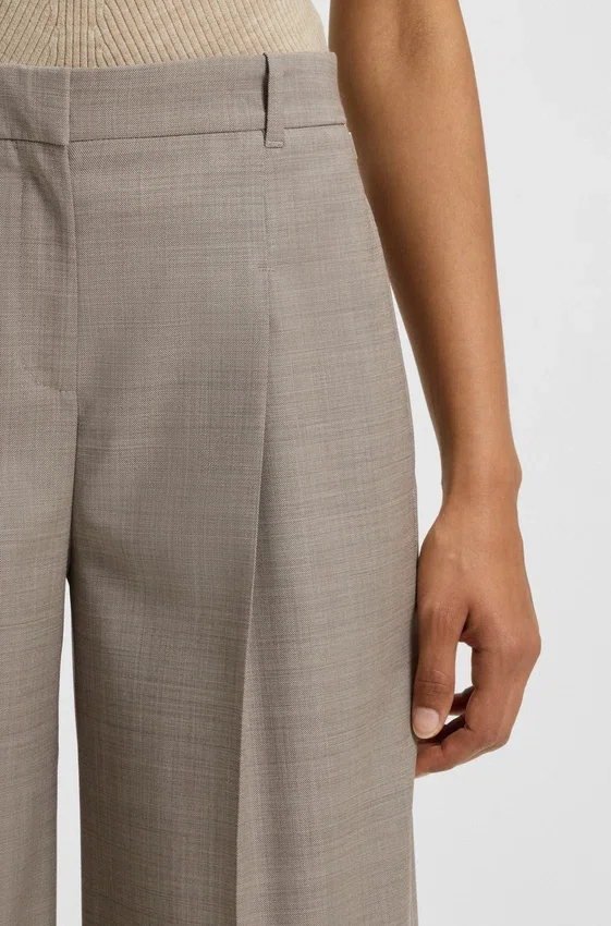 Regular-fit trousers in stretch-wool sharkskin Regular-fit trousers in stretch-wool sharkskin