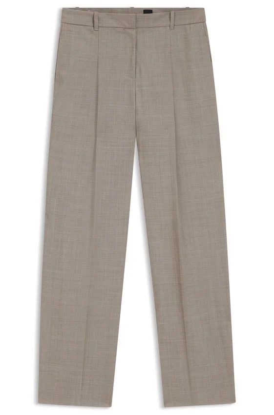 Regular-fit trousers in stretch-wool sharkskin Regular-fit trousers in stretch-wool sharkskin