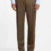 Regular-fit trousers in virgin and textured wool