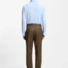 Regular-fit trousers in virgin and textured wool