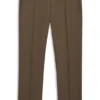 Regular-fit trousers in virgin and textured wool
