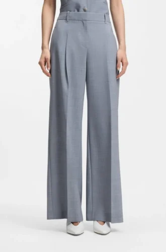 Regular-fit trousers in virgin wool
