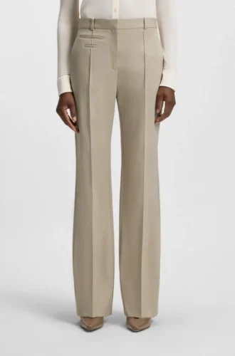 Regular-fit trousers in virgin-wool twill