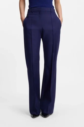 Regular-fit trousers in virgin-wool twill