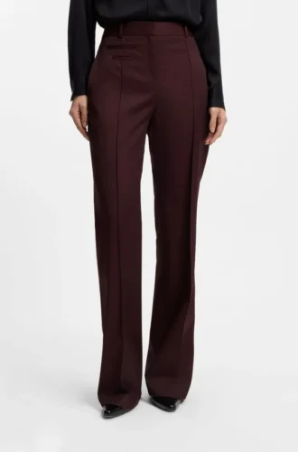 Regular-fit trousers in virgin-wool twill