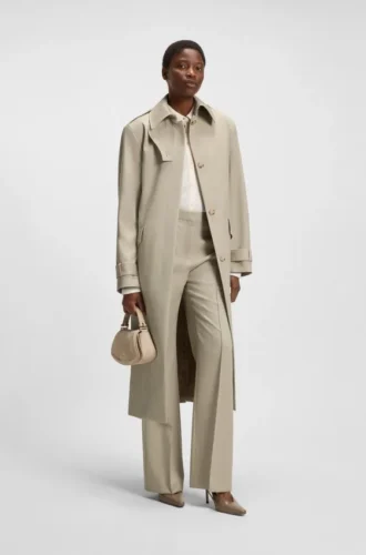 Regular-fit trousers in virgin-wool twill