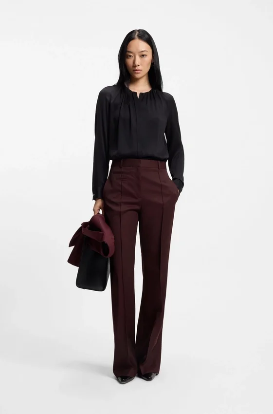 Regular-fit trousers in virgin-wool twill Regular-fit trousers in virgin-wool twill