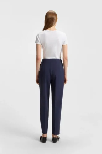 Regular-fit trousers with carrot leg