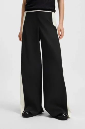 Regular-fit trousers with colour-blocking