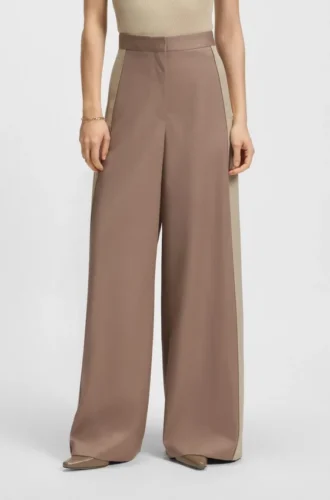 Regular-fit trousers with colour-blocking