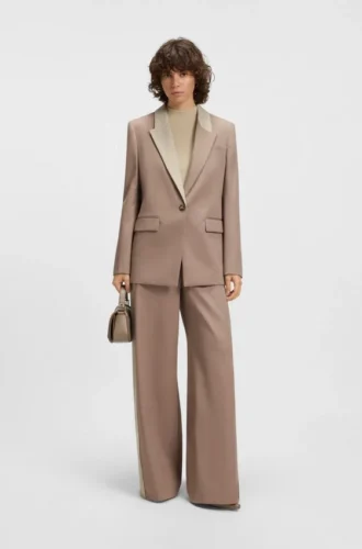 Regular-fit trousers with colour-blocking