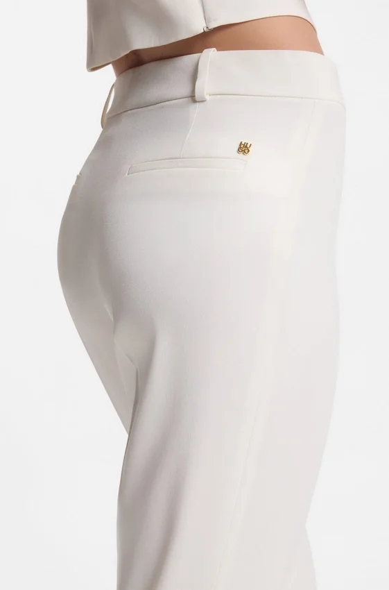 Regular-fit trousers with kick flare Regular-fit trousers with kick flare