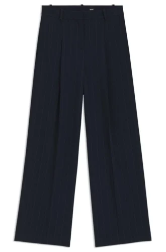 Regular-fit trousers with pinstripe