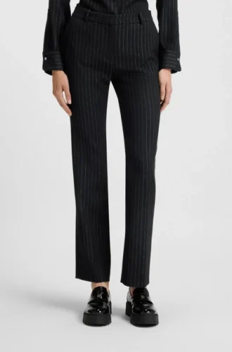 Regular-fit trousers with sparkling pinstripe