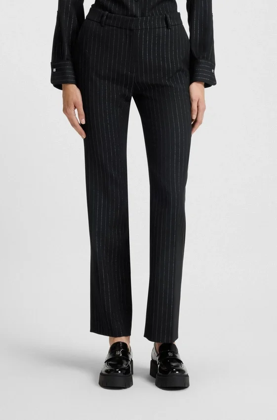 Regular-fit trousers with sparkling pinstripe Regular-fit trousers with sparkling pinstripe