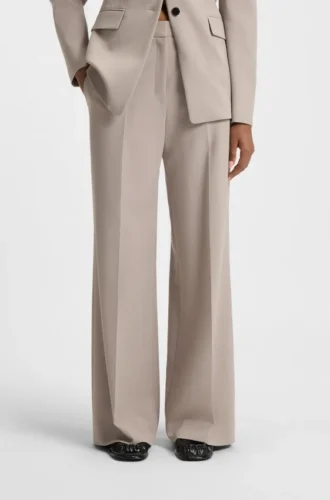 Regular-fit trousers with wide leg