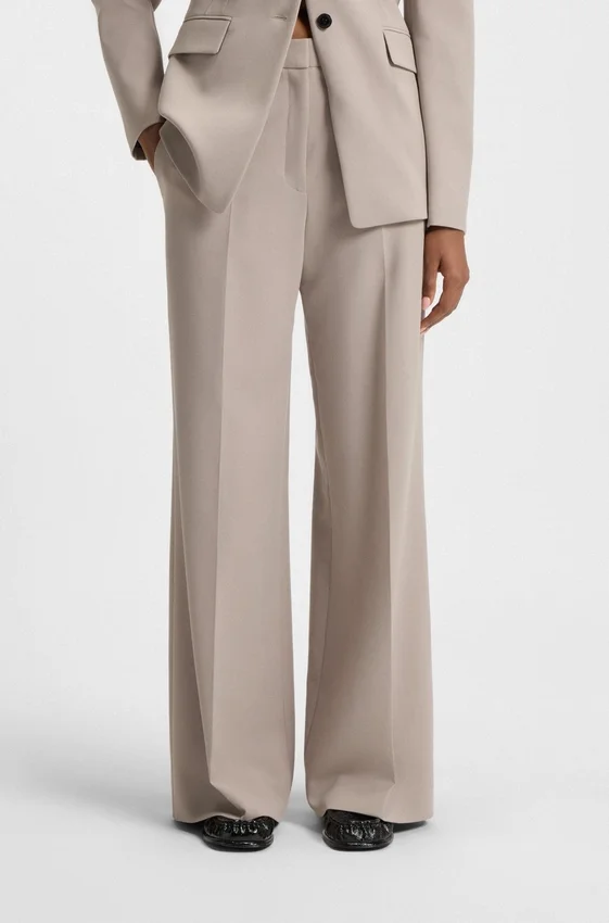 Regular-fit trousers with wide leg Regular-fit trousers with wide leg