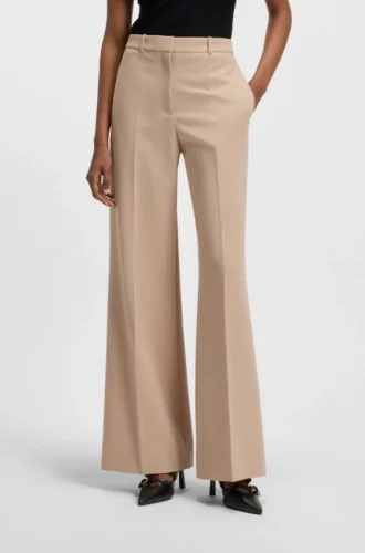 Regular-fit trousers with wide leg