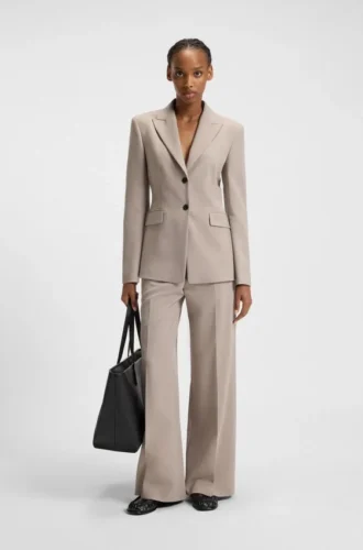 Regular-fit trousers with wide leg