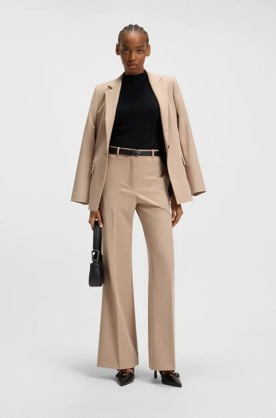 Regular-fit trousers with wide leg Regular-fit trousers with wide leg