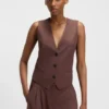 Regular-fit waistcoat in stretch fabric Regular-fit waistcoat in stretch fabric