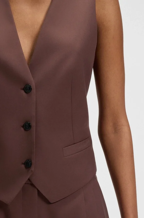 Regular-fit waistcoat in stretch fabric Regular-fit waistcoat in stretch fabric