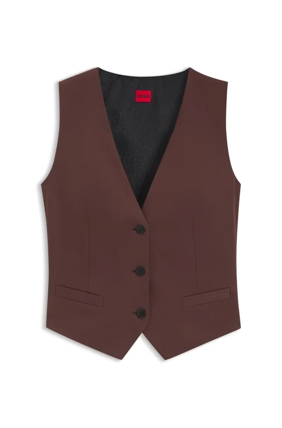Regular-fit waistcoat in stretch fabric Regular-fit waistcoat in stretch fabric