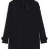 Regular-fit water-repellent coat in wool