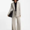 Regular-fit wide-leg pants in stretch fabric Regular-fit wide-leg pants in stretch fabric